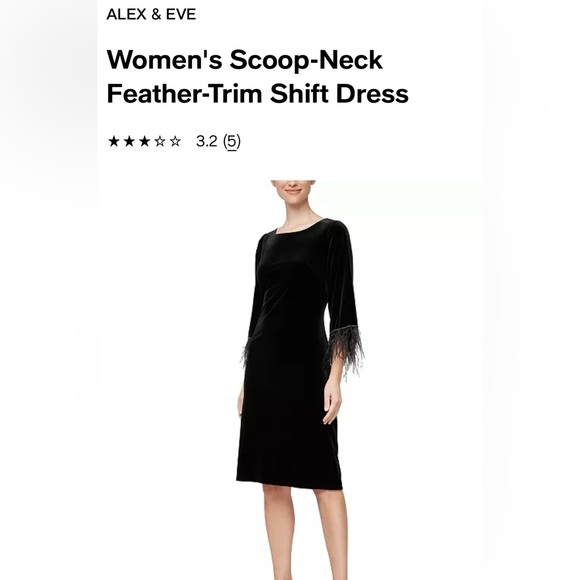 Alex and Eve velvet look party dress sz 10 - Picture 1 of 4